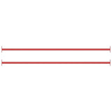 Vidaxl rekstokken 2 st 125 cm staal rood