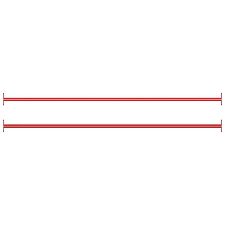 Vidaxl rekstokken 2 st 125 cm staal rood