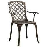 Vidaxl tuinstoelen 2 st gietaluminium bronskleurig