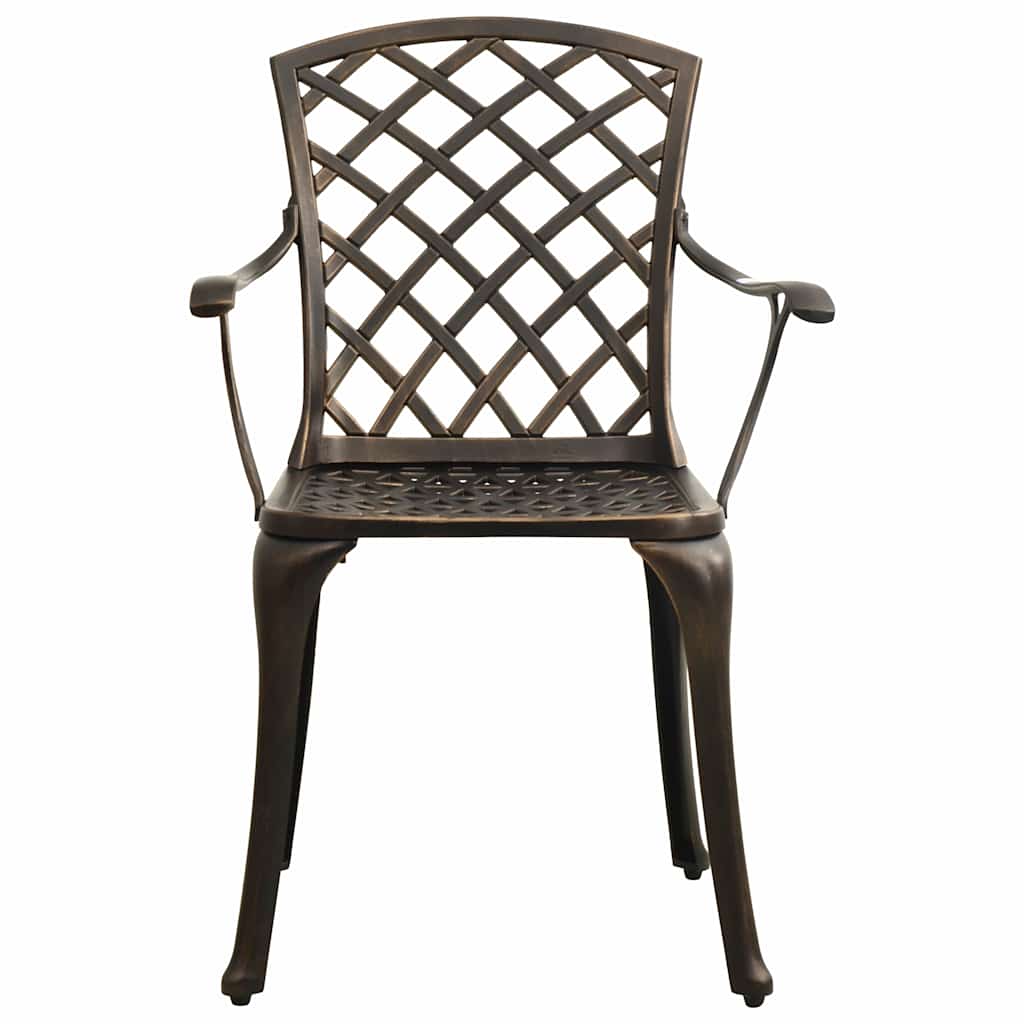 Vidaxl tuinstoelen 4 st gietaluminium bronskleurig