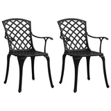 Vidaxl tuinstoelen 2 st gietaluminium zwart