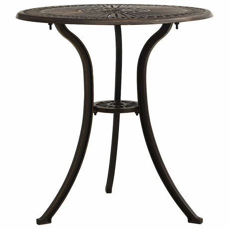 Vidaxl tuintafel 62x62x65 cm gietaluminium bronskleurig