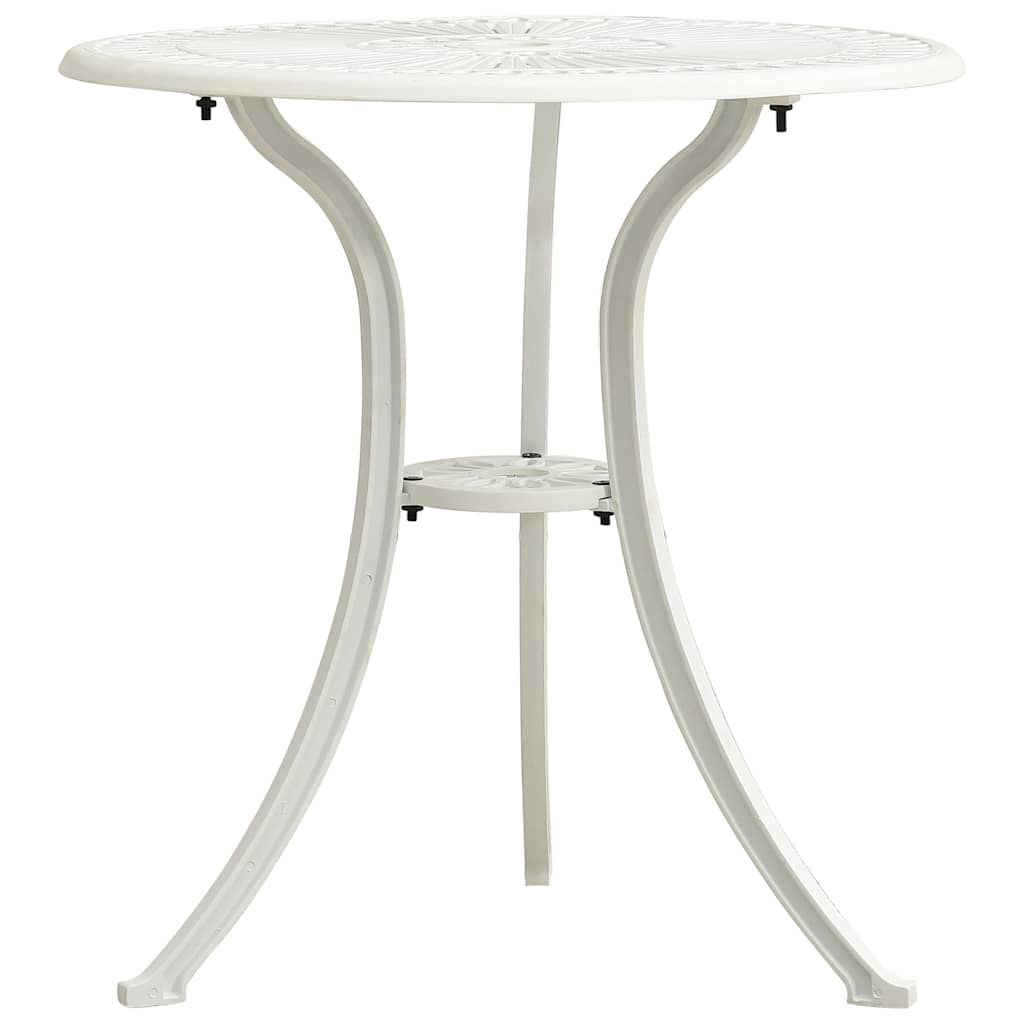 Vidaxl tuintafel 62x62x65 cm gietaluminium wit