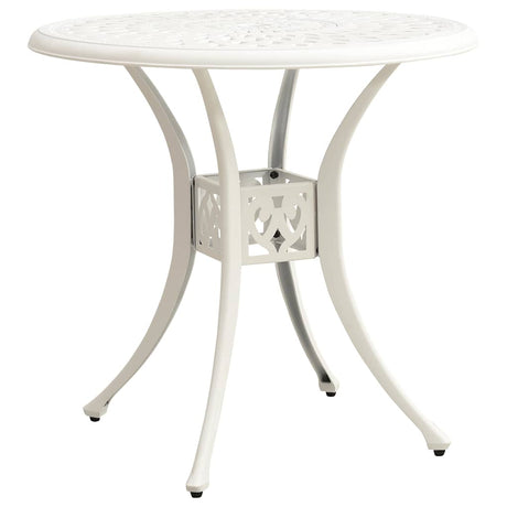 Vidaxl tuintafel 78x78x72 cm gietaluminium wit