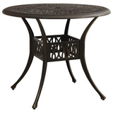 Vidaxl tuintafel 90x90x74 cm gietaluminium bronskleurig