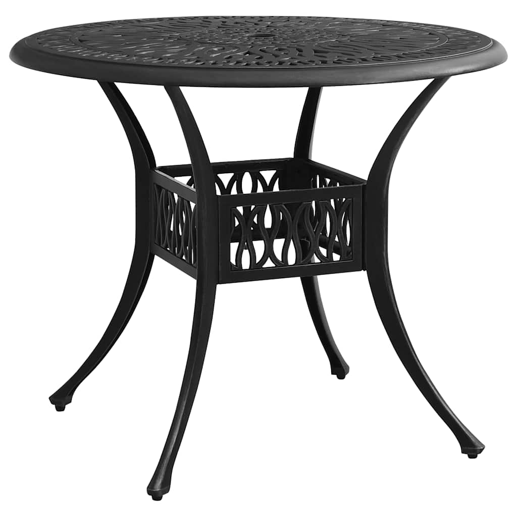 Vidaxl tuintafel 90x90x74 cm gietaluminium zwart