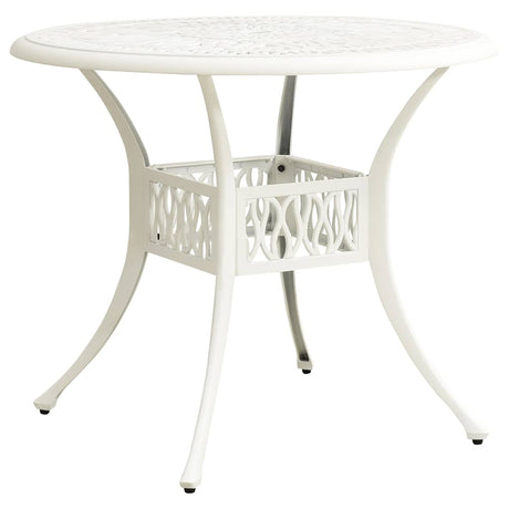 Vidaxl tuintafel 90x90x74 cm gietaluminium wit