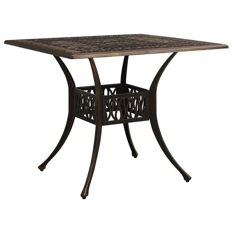 Vidaxl tuintafel 90x90x73 cm gietaluminium bronskleurig