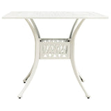 Vidaxl tuintafel 90x90x73 cm gietaluminium wit