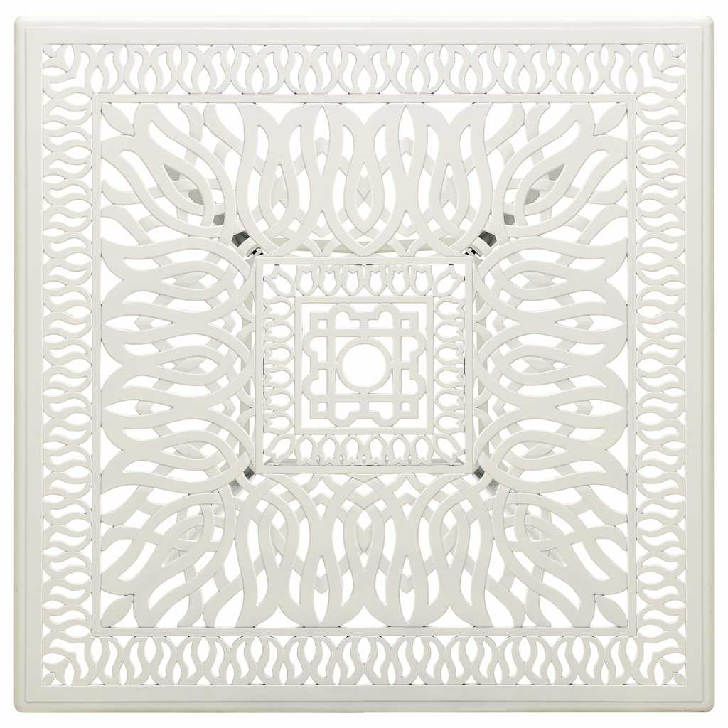 Vidaxl tuintafel 90x90x73 cm gietaluminium wit