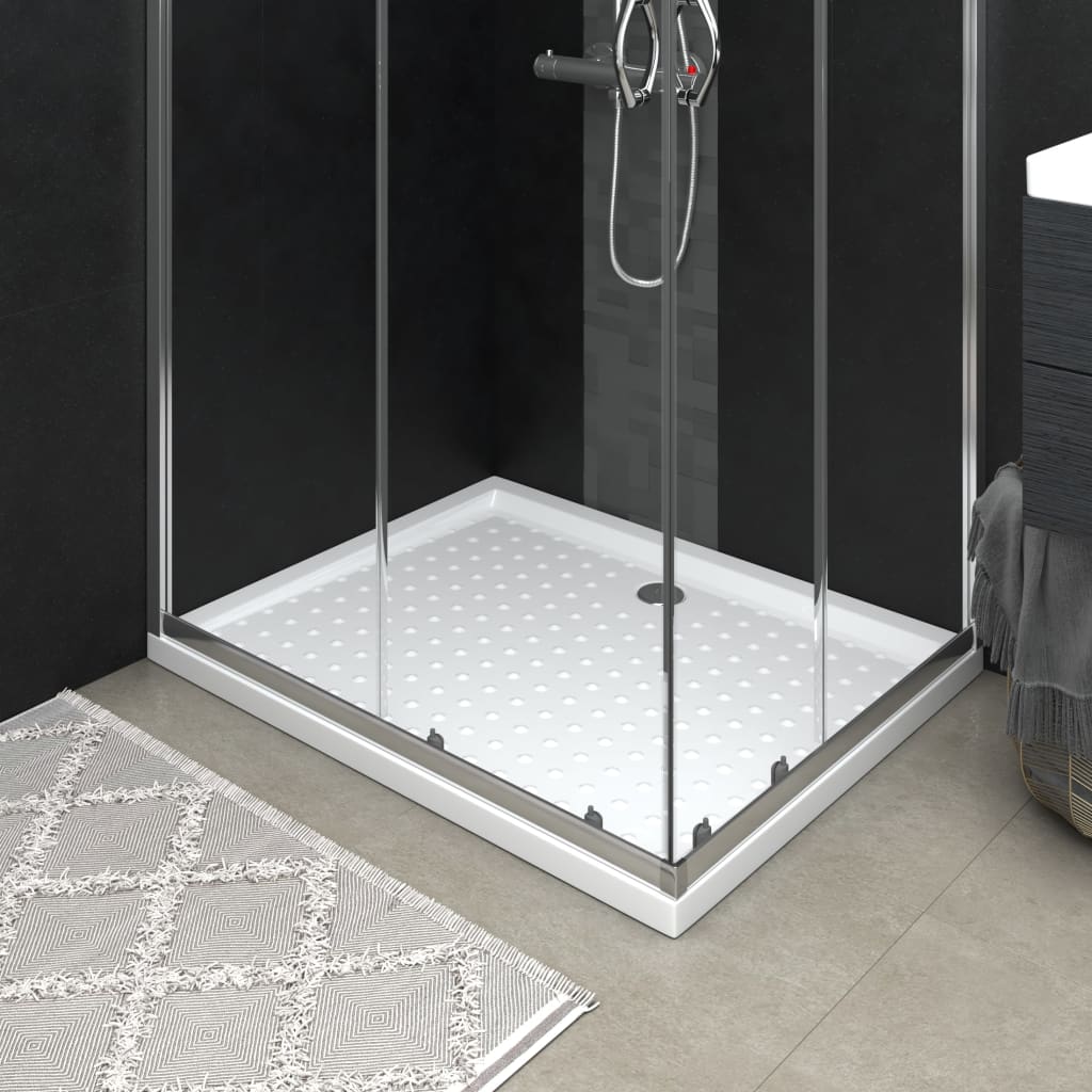 Vidaxl Shower Tray z kołkami 80x100x4 cm biały