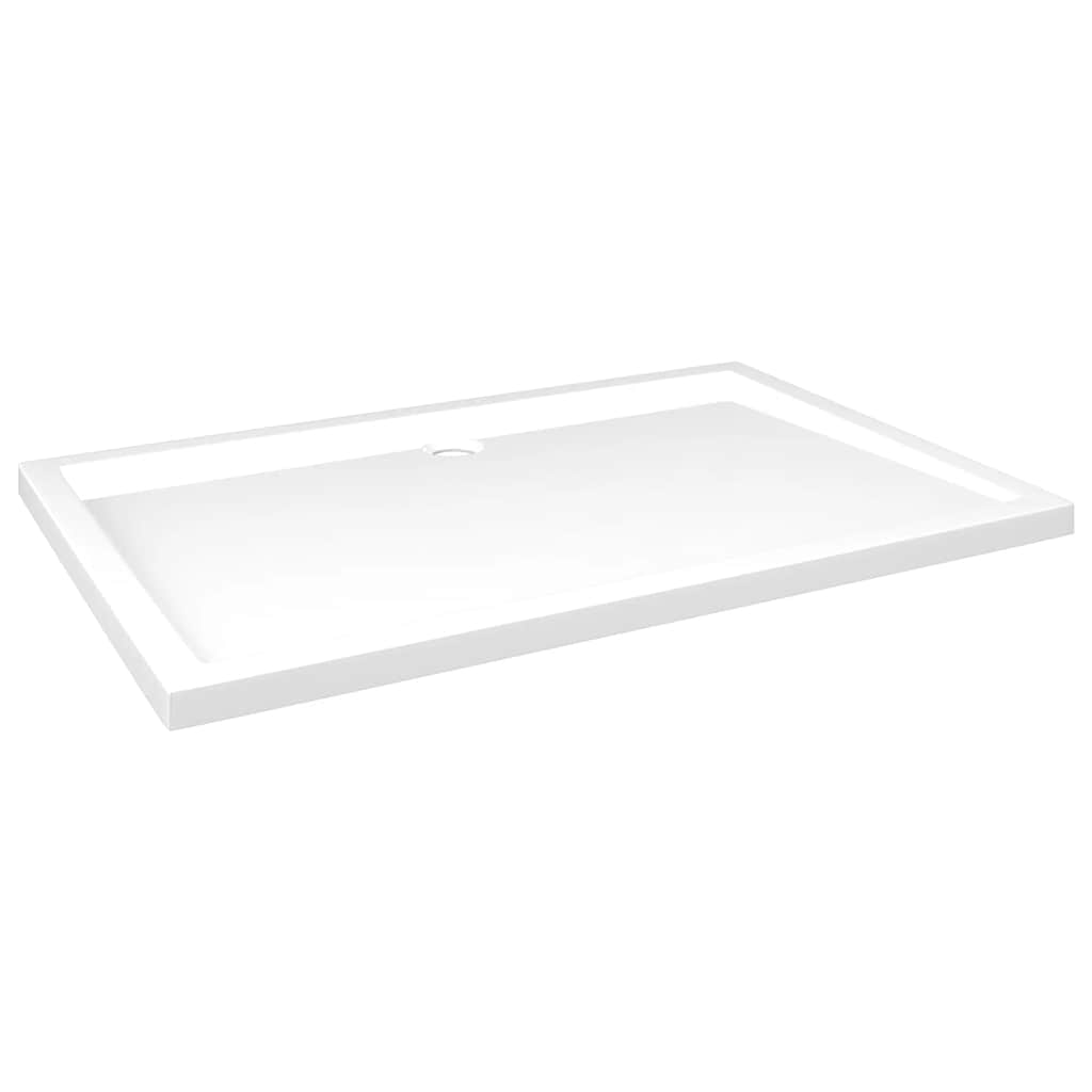 Vidaxl douchebak rechthoekig 80x120 cm abs wit