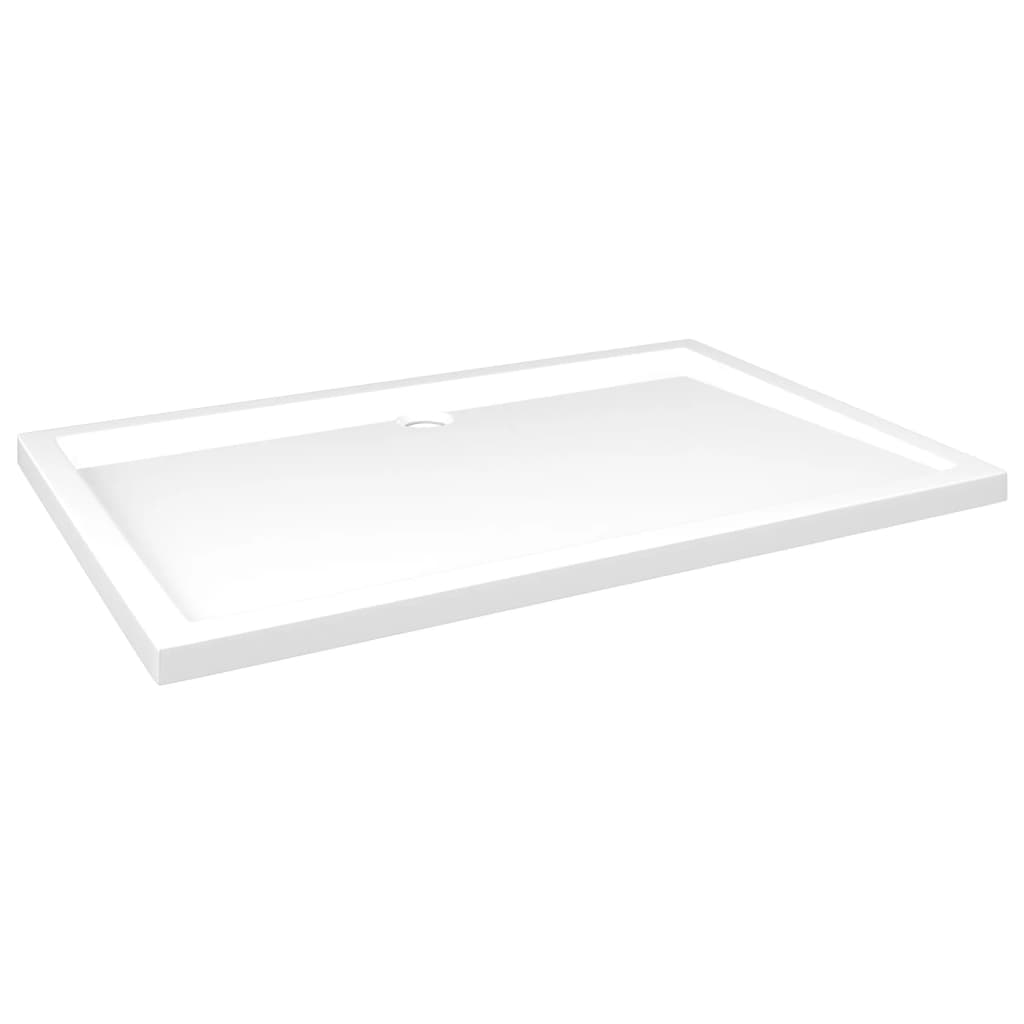 Bac de douche vidaxl rectangulaire 80x120 cm blanc