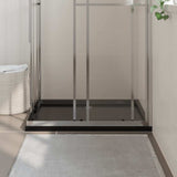 Vidaxl douchebak rechthoekig 80x100 cm abs zwart