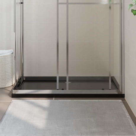Vidaxl douchebak rechthoekig 70x120 cm abs zwart