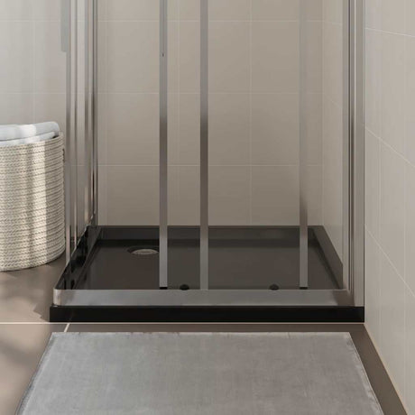 Vidaxl douchebak vierkant 80x80 cm abs zwart