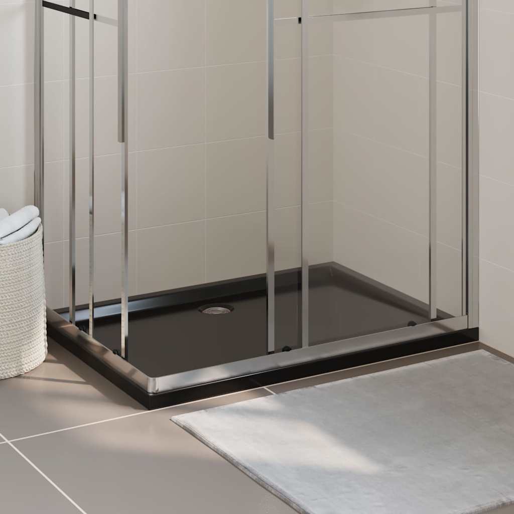 Vidaxl douchebak rechthoekig 80x110 cm abs zwart