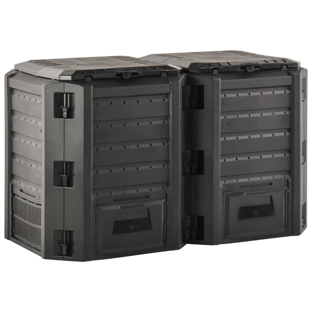 Vidaxl Compost Bin 800 L noir