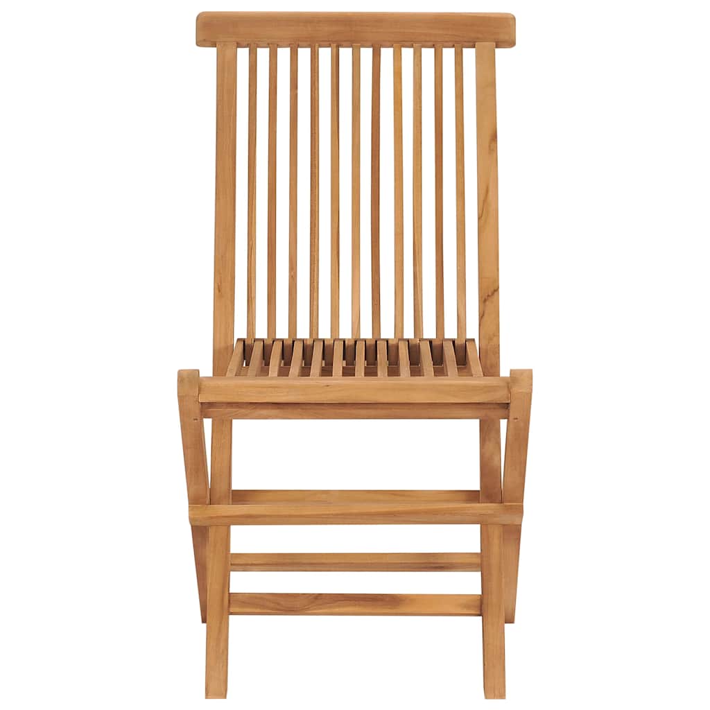 Vidaxl opklapbare stoelen, 2 stuks, massief teakhout