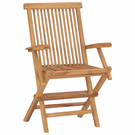 Vidaxl opklapbare stoelen, 2 stuks, massief teakhout