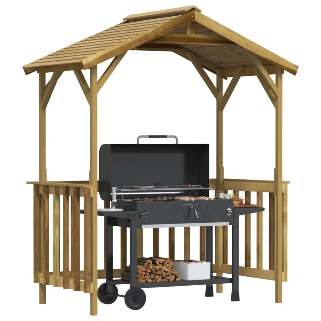 Vidaxl Barbecue Copertura 163.5x93x210 cm in legno di pino impregnato