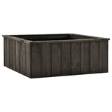 VidaXL Plantenbak verhoogd 74x77x30 cm massief grenenhout grijs