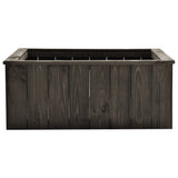 VidaXL Plantenbak verhoogd 74x77x30 cm massief grenenhout grijs