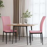 Vidaxl eetkamerstoelen 2 st fluweel roze
