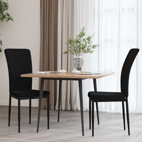 Vidaxl eetkamerstoelen 2 st fluweel zwart