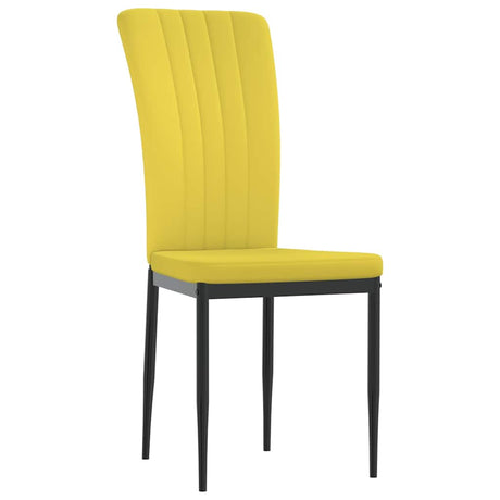 Vidaxl eetkamerstoelen 2 st fluweel mosterdgeel
