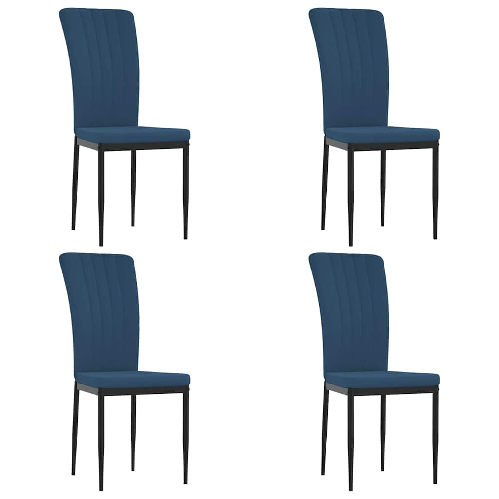 Vidaxl eetkamerstoelen 4 st fluweel blauw