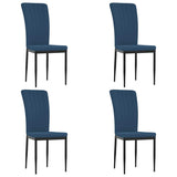 Vidaxl eetkamerstoelen 4 st fluweel blauw