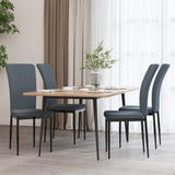 Vidaxl eetkamerstoelen 4 st fluweel donkergrijs