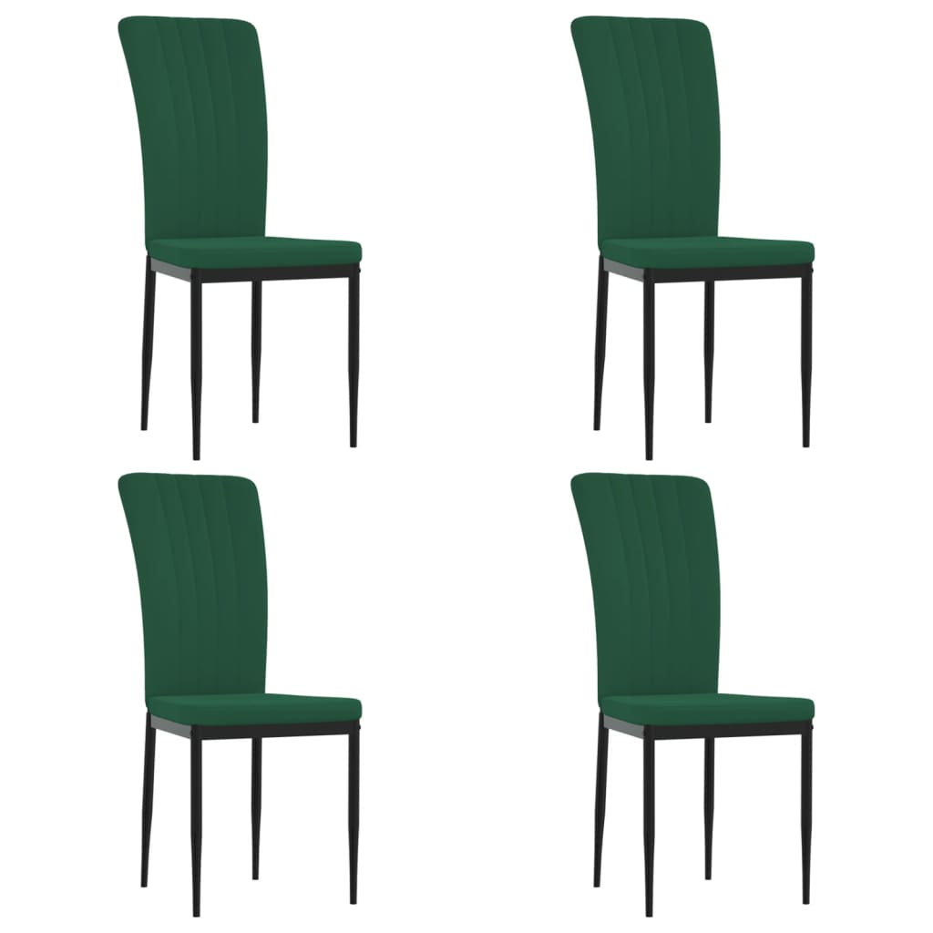 Vidaxl eetkamerstoelen 4 st fluweel donkergroen