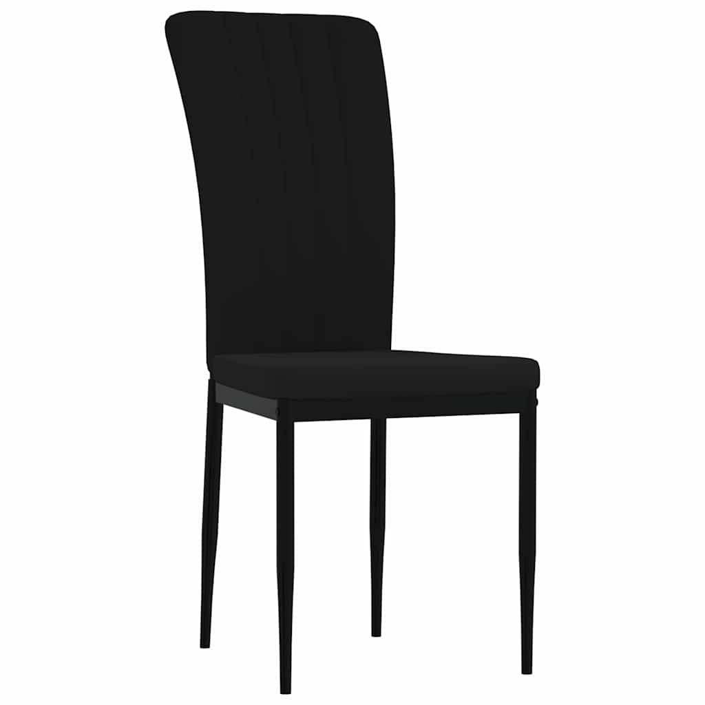Vidaxl eetkamerstoelen 4 st fluweel zwart