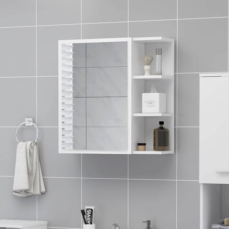 Vidaxl badkamerspiegelkast 62,5x20,5x64 cm bewerkt hout wit