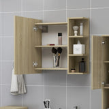 Vidaxl badkamerspiegelkast 62,5x20,5x64 cm bewerkt hout sonoma eiken