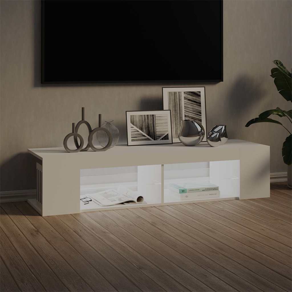 Vidaxl tv-meubel met led-verlichting 135x39x30 cm wit