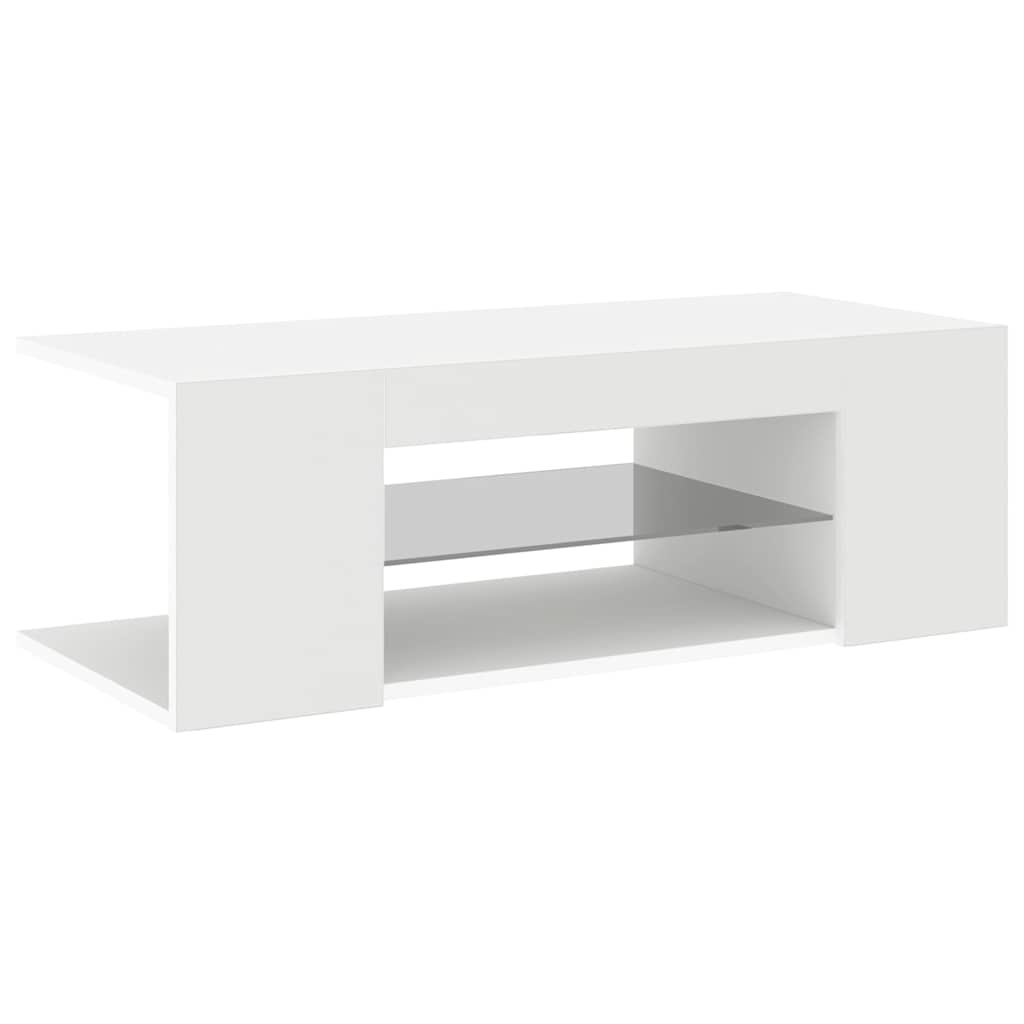 Vidaxl tv-meubel met led-verlichting 90x39x30 cm wit