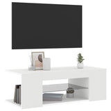 Vidaxl tv-meubel met led-verlichting 90x39x30 cm wit