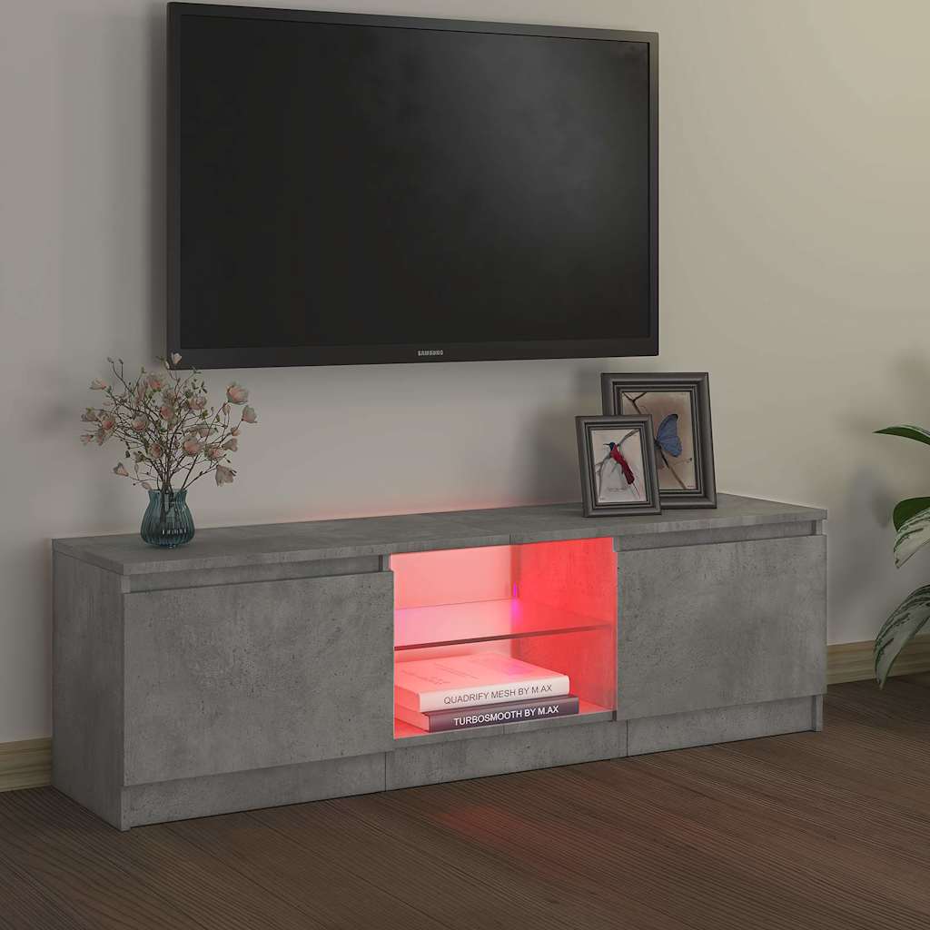 Vidaxl tv-meubel met led-verlichting 120x30x36 cm betongrijs