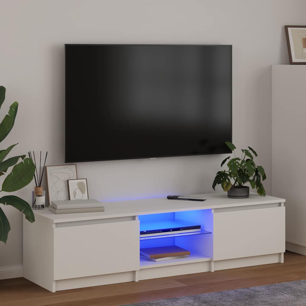 Vidaxl tv-meubel met led-verlichting 140x40x36 cm wit