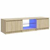 Vidaxl tv-meubel met led-verlichting 140x40x36 cm sonoma eikenkleur
