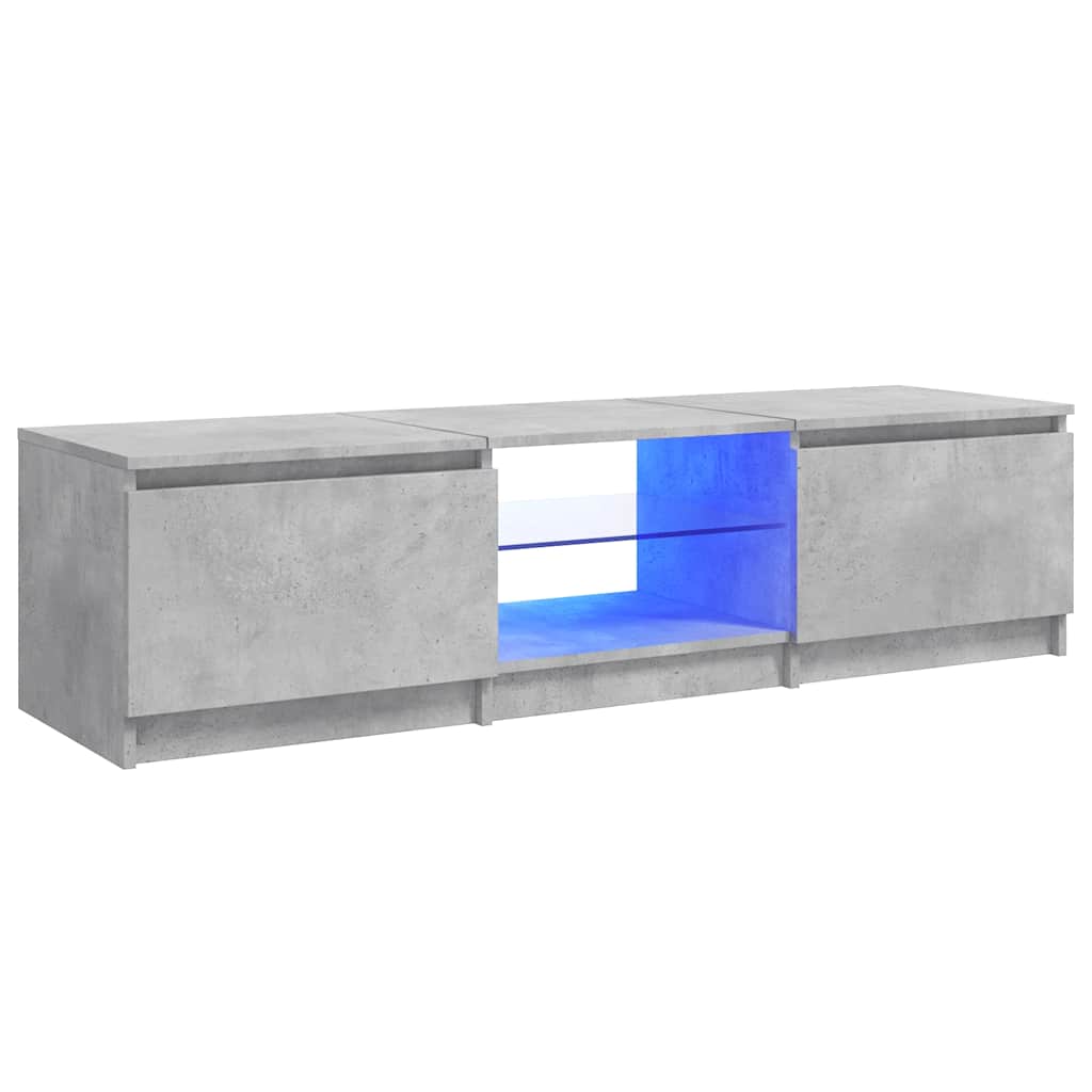 Vidaxl tv-meubel met led-verlichting 140x40x36 cm betongrijs