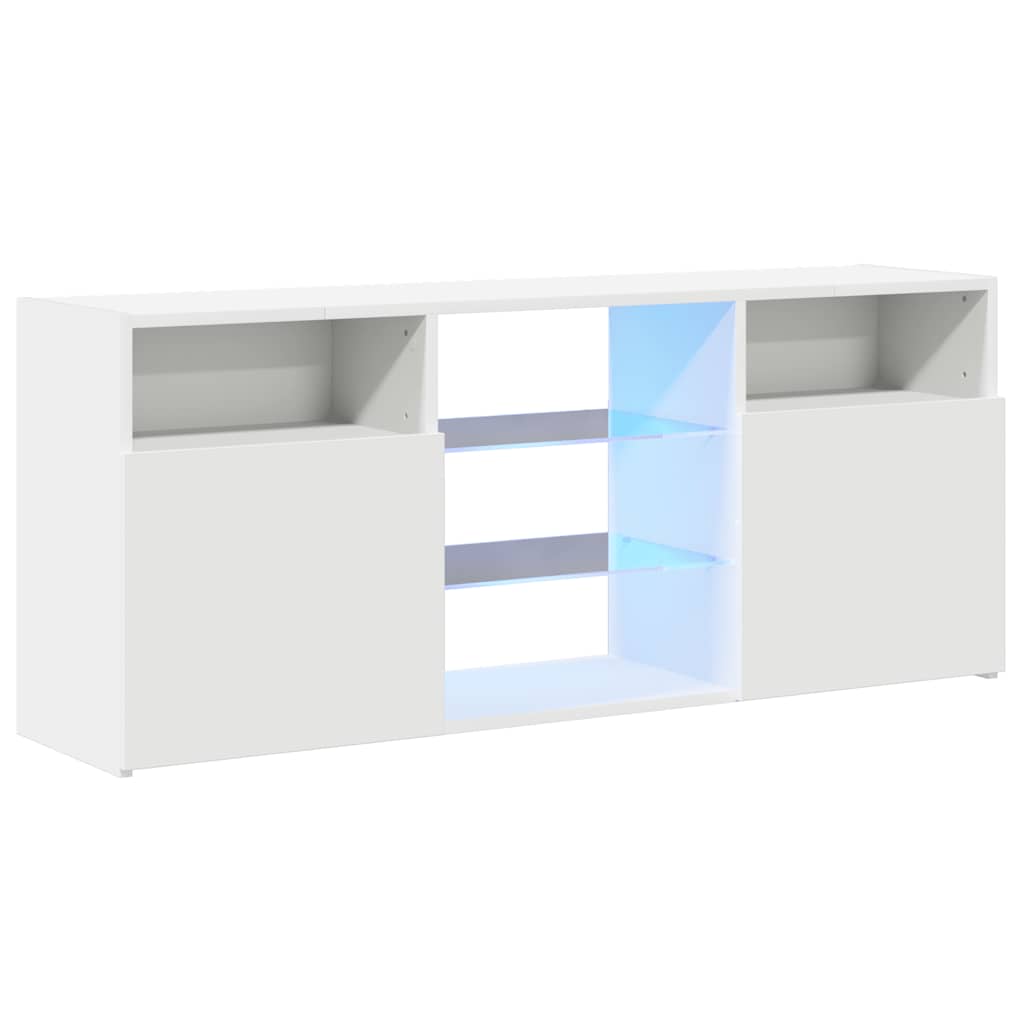 Vidaxl tv-meubel met led-verlichting 120x30x50 cm wit