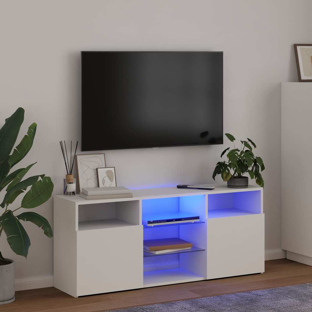 Vidaxl tv-meubel met led-verlichting 120x30x50 cm wit