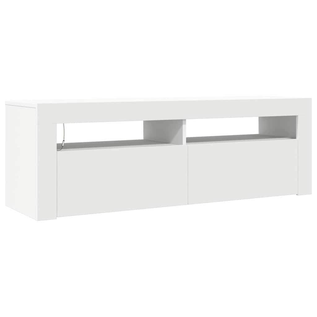 Vidaxl tv-meubel met led-verlichting 120x35x40 cm wit