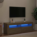 Vidaxl tv-meubel met led-verlichting 120x35x40 cm sonoma eikenkleurig