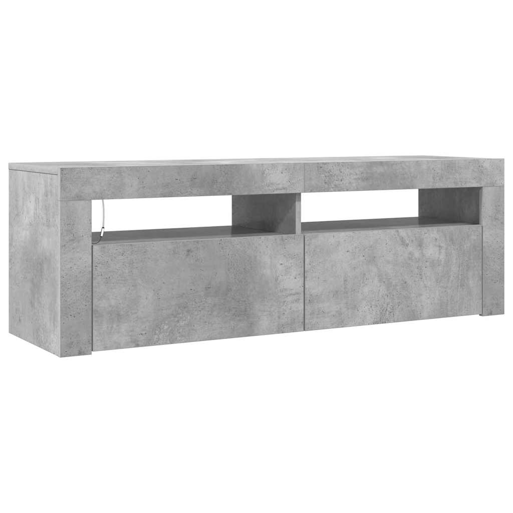 Vidaxl tv-meubel met led-verlichting 120x35x40 cm betongrijs
