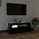 Vidaxl tv-meubel met led-verlichting 90x35x40 cm zwart